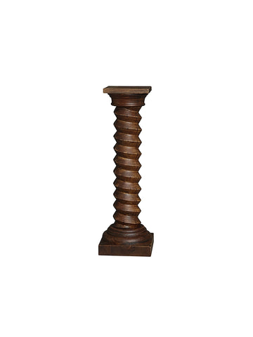 Spiral Wood Base Charles French Sculpture Table Column Floor To Make Old Wabi-sabi Art Decorative Column Ornament