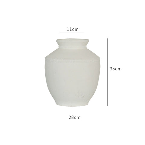 Shape Export Retro Vase French Coarse Pottery Niche Texture Ornament Medium Antique Big Brand Flower Ware Living Room Decoration