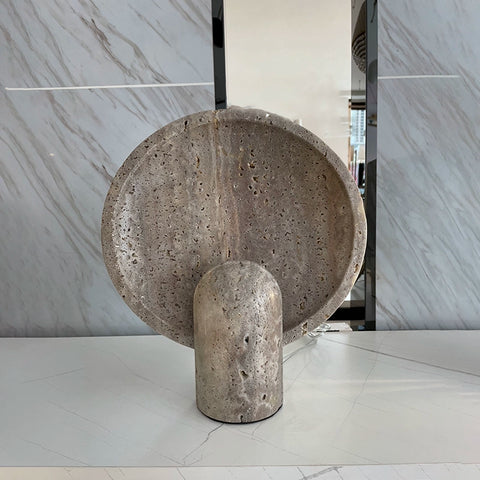 Modern Chinese Minimalist American Desk Lamp Marble All-copper Personalized Postmodern Living Room Study Bedroom Semicircular Desk Lamp