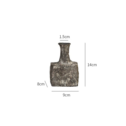 Xingshang Wujie Feng Zheyuan New Product Vase Retro Handmade Rough Ceramic Wabi-sabi Japanese Zen Tea Art Decorative Ornaments