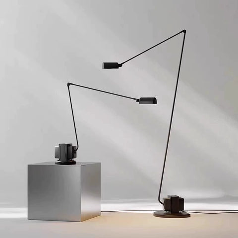 Italian Lumina Dimming Motor Floor Lamp, Adjustable Rocker Arm Reading Study Desk Lamp Next To The Sofa in The Living Room