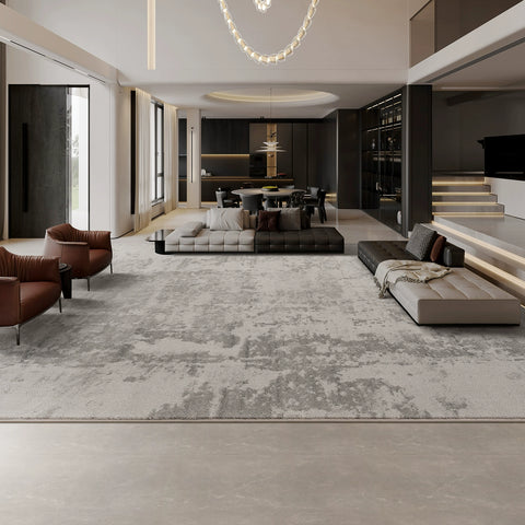 Gray carpet living room light luxury premium gray simple home sofa carpet high sense 2025 new dirt resistant sound insulation