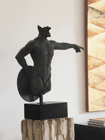 "Supersharp Retro" "fragmented Chapter·guidance" Shield Guard Sculpture Ornament Living Room Entrance Office Decoration