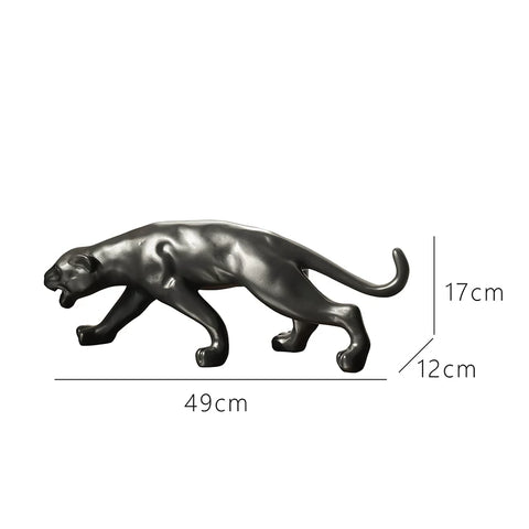 Supernatural Bring in Wealth and Treasure and Good Luck Leopard Ornament Entrance Desktop Medieval Style Cheetah Down Mountain Sculpture Art Decoration