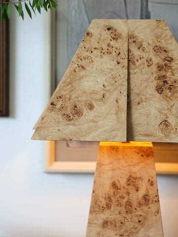 Supernatural Retro Tree Burl Wood Veneer Art Table Lamp B&b Hotel House Mid-century Old Money Style Atmosphere Lamp Desktop Ornament