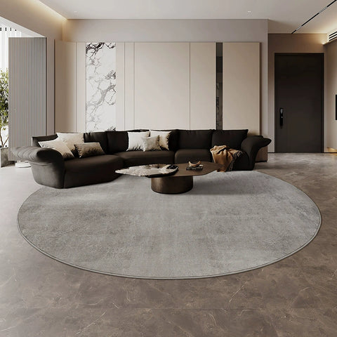 Oval carpet living room simple light luxury modern Italian Nordic minimalist wabi sabi premium gray premium sofa blanket
