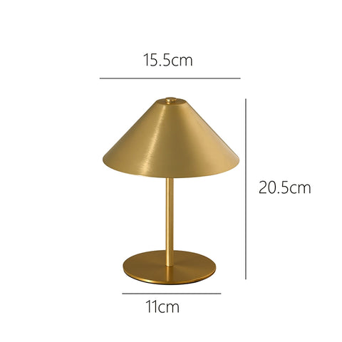 Shape on The Medieval Style Charging Atmosphere Light Metal Bedside Bar Villa Dining Table Advanced Sense Touch Small Table Lamp Decoration