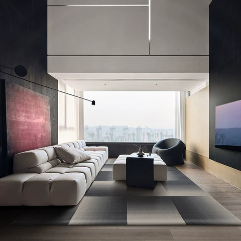 Carpet Living Room Minimalist Light Luxury Villa Home High-end Bedroom Bedside Blanket Dark Black Dirt-resistant Easy To Take Care of Thicker