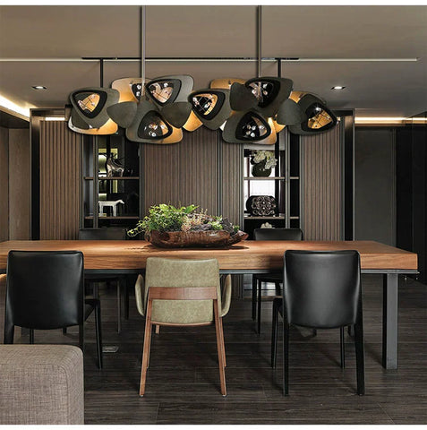 Postmodern Minimalist Chandelier Nordic Minimalist Living Room Dining Room Bedroom Metal Artistic Personality Crystal Lamp