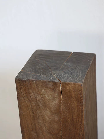 Supershaped Wabi-sabi Style Solid Wood Pier Base Pillar Feng Zheyuan Vase Living Room Entrance Wood Carving Chinoiserie Landscaping Ornaments