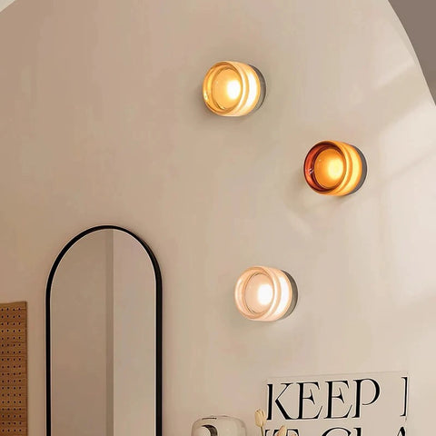 Modern Minimalist Glass Wall Lamp Nordic Aisle Bedroom Bedside Lamp Ambient Decoration Bathroom Mirror Headlamp