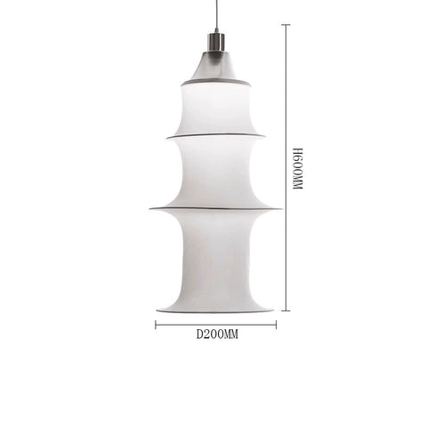 New Chinese-style Wabi Sabi Creative Modern Japanese-style Dining Room Living Room Bedroom Study Staircase Bar Tea Room Fabric Long Chandelier