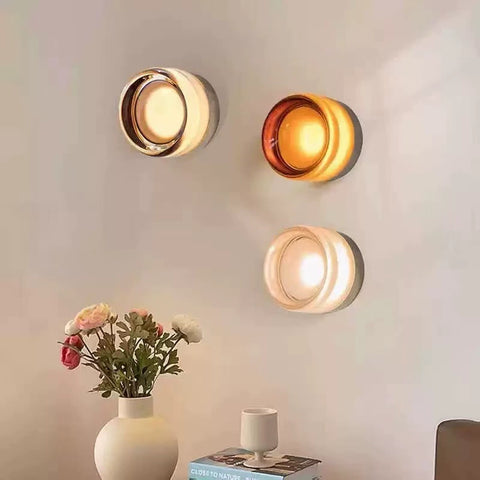 Modern Minimalist Glass Wall Lamp Nordic Aisle Bedroom Bedside Lamp Ambient Decoration Bathroom Mirror Headlamp