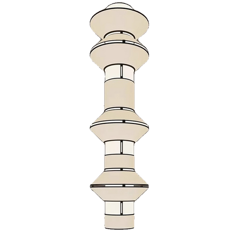 French Designheure Architecture Art Deco Tower Chandelier Restaurant Stairs Duplex Bedside Lamp Floor Lamp