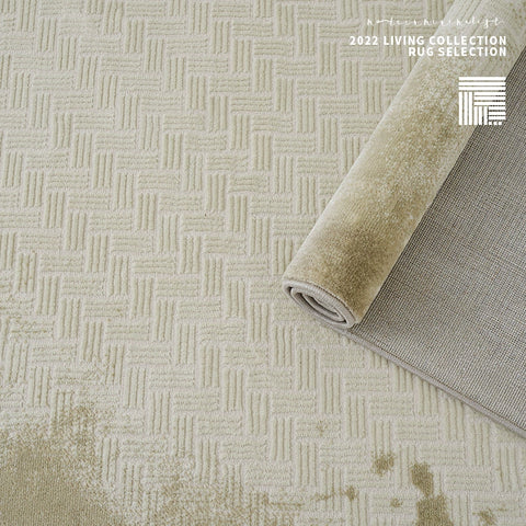 Super Soft Carpet Living Room Nordic Light Luxury Premium Simple Bedroom Bedside Blanket Chessboard Light Green Blend