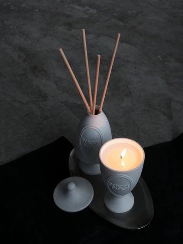 School of Paris Scented Candle - Fragrance Plant Essential Oil - Rose & Woody Scent - Indoor - Gift