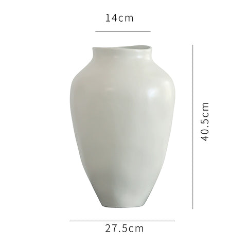 Shape French Medieval Nanyang Style Ceramic Vase Home Decoration Porch Hydroponic Black and White Retro Flower Ornament