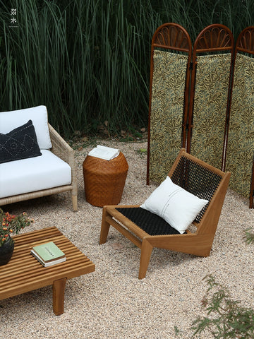 Wood | Outdoor Chandigarh Kangaroo Chair\ Indonesian Teak Garden B & B Hotel Single Solid Wood Leisure Chair
