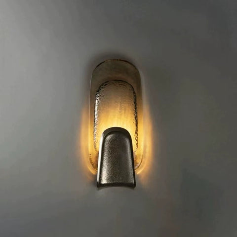 Italian Light Luxury All-copper Glass Wall Lamp Villa Duplex Building Living Room Bar Cafe Decorative Lamp