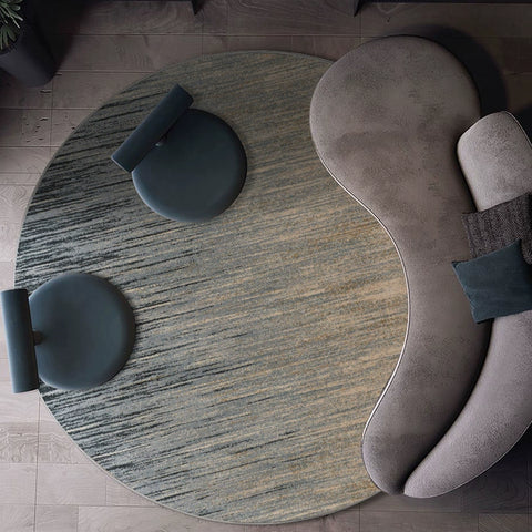 Round carpet living room light luxury high sense simple line desk computer chair dresser bedroom end of bed dirt resistant
