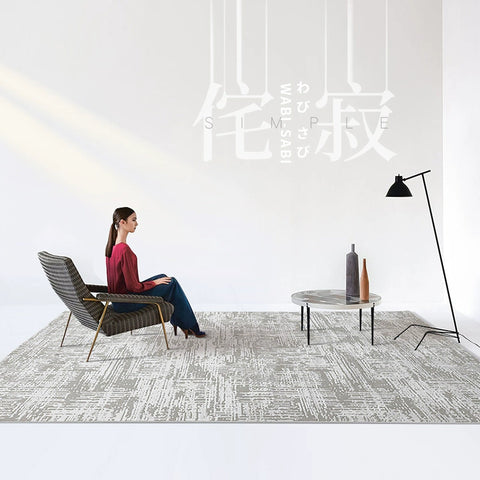 Carpet Living Room Coffee Table Blanket Wabi Sabi Simple Wind High and Low Velvet Three-dimensional Blanket Surface Plain Color Soft and Comfortable