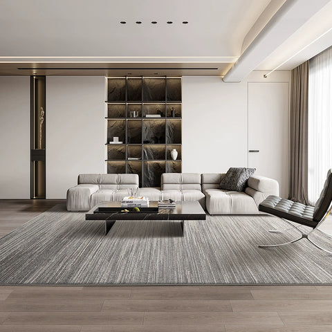 Carpet Living Room Modern Simple Light Luxury High-end Coffee Table Blanket Bedroom Bedside Home Black and White Lines Dirt-resistant and Easy To Take Care Of