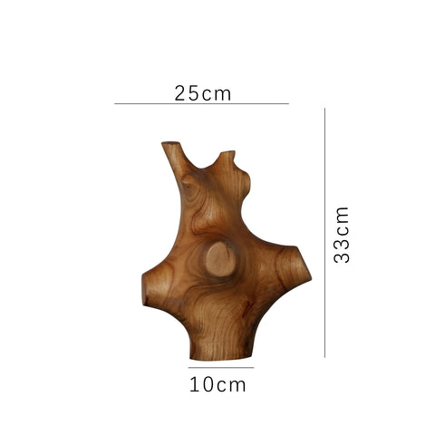 Solid Wood Sculpture Ornament Floor-to-ceiling Carbonized Wood Pillar, Wabi-sabi Wind Entrance Staircase Corner Pier