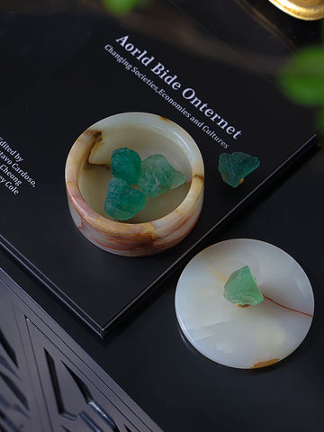 Supernatural Natural Luxury Stone Box Jewelry Box Decoration Sundries Jade Storage Box Desktop Decoration Ornaments