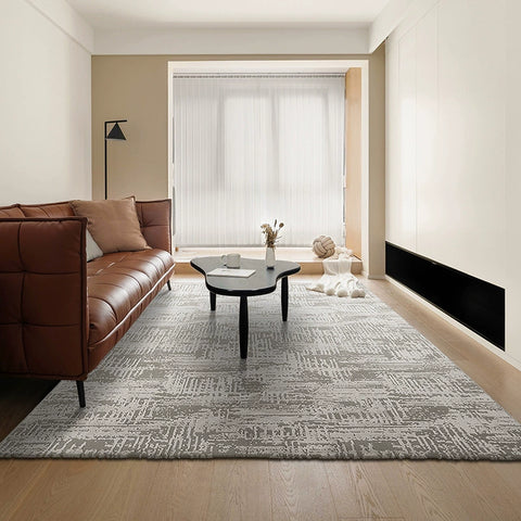 Carpet Living Room Coffee Table Blanket Wabi Sabi Simple Wind High and Low Velvet Three-dimensional Blanket Surface Plain Color Soft and Comfortable