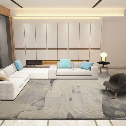 Mengwen Carpet Living Room Dirt-resistant and Easy To Take Care of Coffee Table Blanket Modern Simple Light Luxury Advanced Gray 3d Three-dimensional Soft