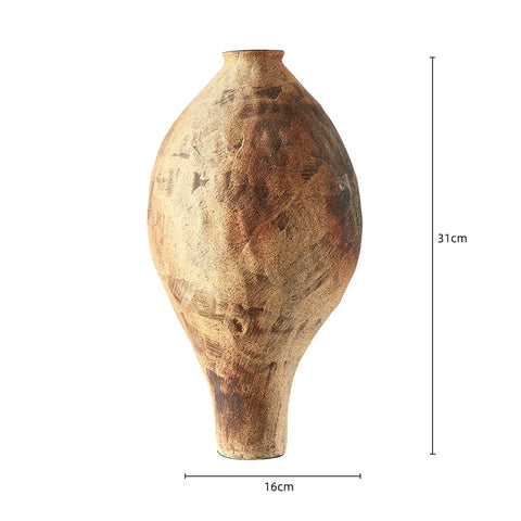 Shape Feng Zheyuan Thick Ceramic Vase Japanese Tea Room Ornament Living Room Flower Arrangement Home Wabi Sabi Zen Decoration