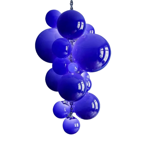 Italian Grape Fruit Theme Restaurant Grape Chandelier Empty Staircase Clubhouse Glass Lighting