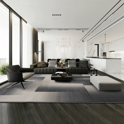 Carpet Living Room Minimalist Light Luxury Villa Home High-end Bedroom Bedside Blanket Dark Black Dirt-resistant Easy To Take Care of Thicker
