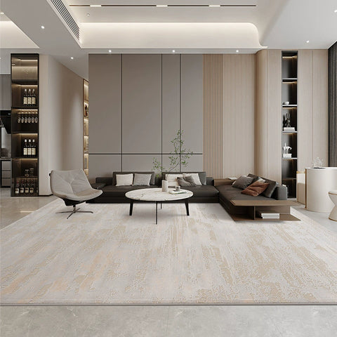 Super Soft Carpet Living Room 2023 New Cream Style Premium Light Luxury High-end Warm Beige Stroking Cats Bedroom