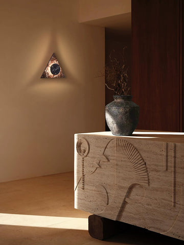 Shape Italian Light Luxury Wall Lamp, Living Room Entrance Corridor Aisle Atmosphere Lamp, Bedroom Bedside Marble Wall Lamp