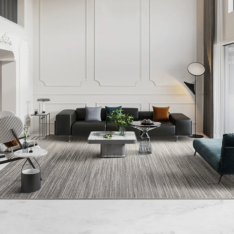 Carpet Living Room Modern Simple Light Luxury High-end Coffee Table Blanket Bedroom Bedside Home Black and White Lines Dirt-resistant and Easy To Take Care Of