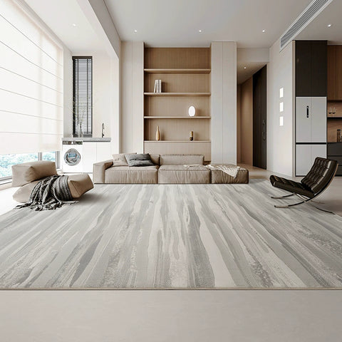 Gray carpet living room leave-in washable waterproof and non-slip 2024 new light luxury high-end bedroom thickened under the bed