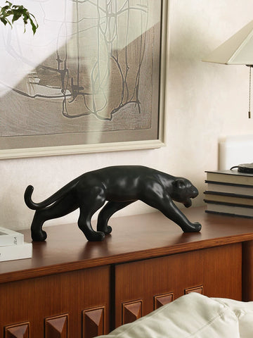 Supernatural Bring in Wealth and Treasure and Good Luck Leopard Ornament Entrance Desktop Medieval Style Cheetah Down Mountain Sculpture Art Decoration
