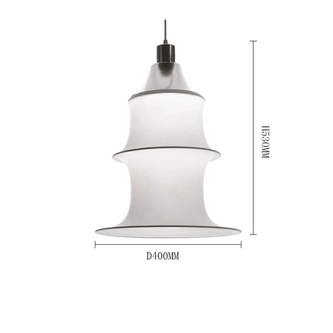 New Chinese-style Wabi Sabi Creative Modern Japanese-style Dining Room Living Room Bedroom Study Staircase Bar Tea Room Fabric Long Chandelier