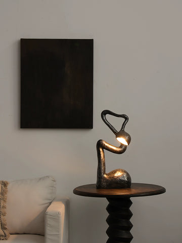 Shaped Living Room Medieval Table Lamp Fauvism Sculpture Art Wabi-sabi Ambient Lamp Retro Homestay Entrance Ornament