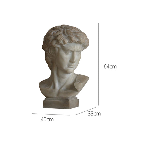 "david" Meditating Head Sculpture - A Timeless Classic, Retro European Style Decorative Ornament for Entryways, Living Rooms, and Lobbies