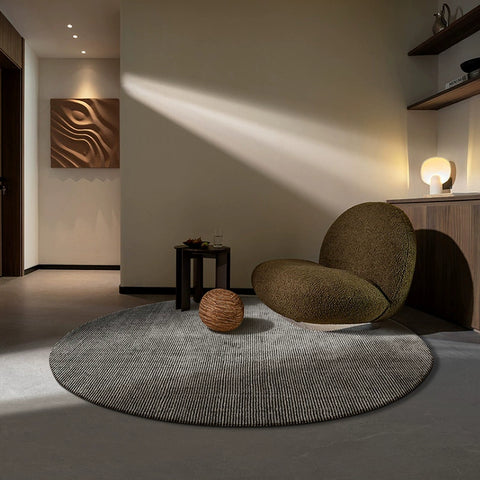 Round carpet living room light luxury high sense simple line desk computer chair dresser bedroom end of bed dirt resistant
