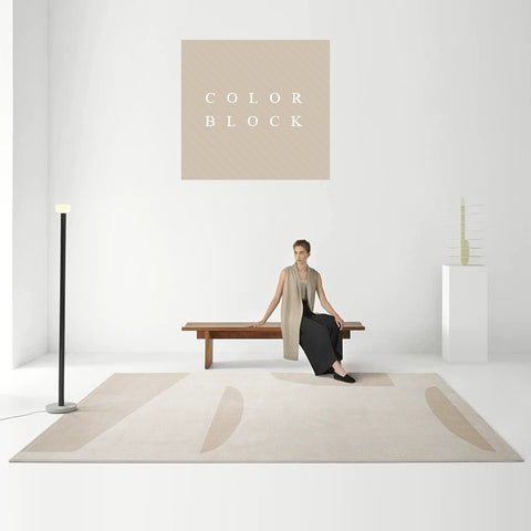 Cream Wind Carpet Living Room Modern Simple High-end Light Luxury Warm Color Short Hair Bedroom Bedside Blanket Blend