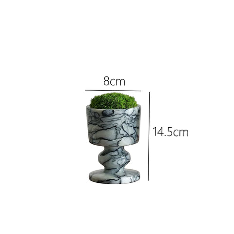 High-end Antique-style Marble Moss Scented Candle Holder - Decorative Accent for Show Homes, Coffee Tables, and Living Rooms