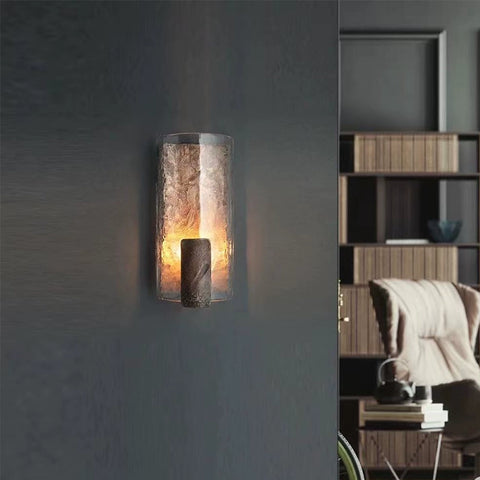 Italian Light Luxury Minimalist Creative Wall Lamp Living Room Background Wall Villa Model Room Aisle Medieval Glass Decorative Wall Lamp