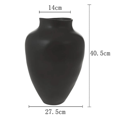 Shape French Ceramic Vase Japanese Home Living Room Flower Arrangement Hydroponic Retro White Ins Flower Ornament