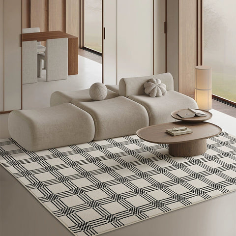 Three-proof Carpet, Living Room, No-wash and Wipes, Bedroom, Waterproof, Anti-fouling, Dustproof, Cream Wind, Nordic Light Luxury, Advanced Free Care