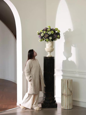 French-style Medieval Style Ornament, Ancient Greek Sculpture, Villa Hotel Lobby, Roman Column Floor Installation