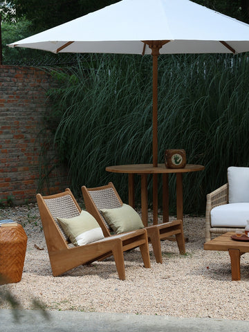 Wood | Outdoor Chandigarh Kangaroo Chair\ Indonesian Teak Garden B & B Hotel Single Solid Wood Leisure Chair