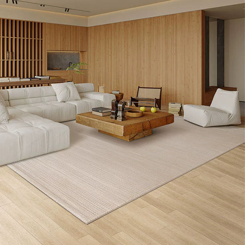 Super Soft Cream Wind Carpet Living Room Coffee Table Blanket Household Nordic High-end Light Luxury Minimalist Solid Color Striped Bedroom End